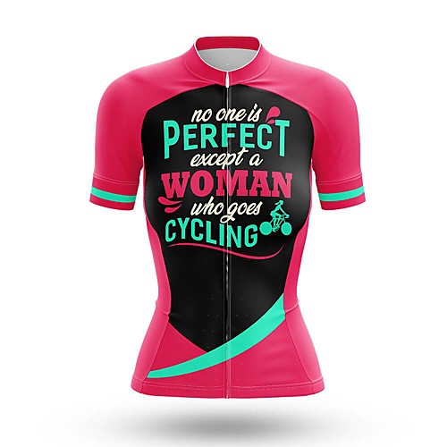 

21Grams Women's Short Sleeve Cycling Jersey Summer Spandex Rose Red Bike Top Mountain Bike MTB Road Bike Cycling Quick Dry Moisture Wicking Sports Clothing Apparel / Stretchy / Athleisure