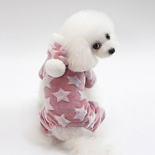 

Dog Costume Jumpsuit Stars Cartoon For Indoor and Outdoor Use Casual / Daily Outdoor Winter Dog Clothes Puppy Clothes Dog Outfits Warm Blue Pink Green Costume for Girl and Boy Dog Coral Fleece S M L