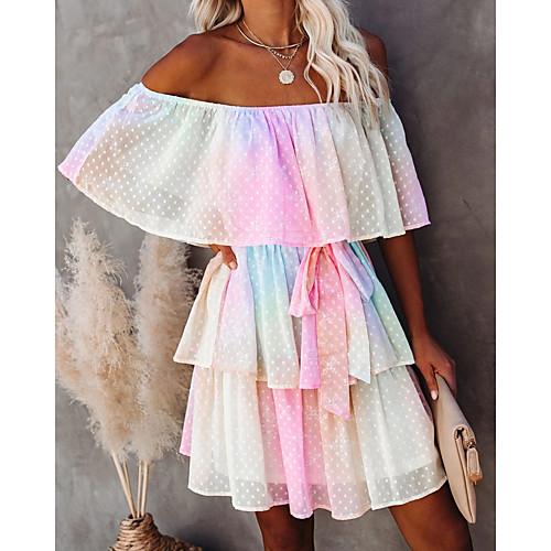 

Women's A Line Dress Knee Length Dress Tie dye Sleeveless Tie Dye Spring Summer Casual / Daily 2021 S M L XL