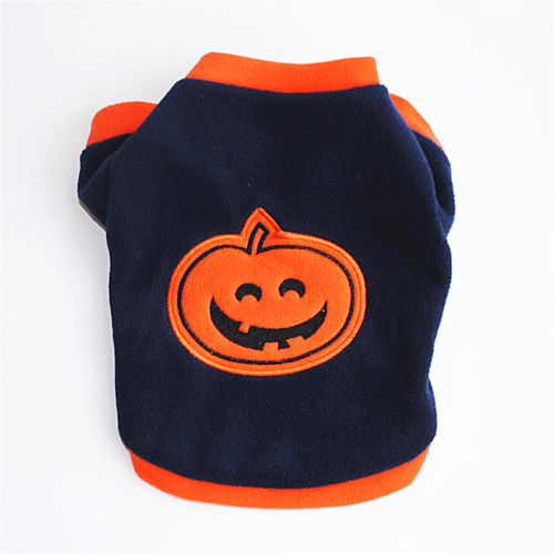 

Dog Costume Sweatshirt Pumpkin Leisure For Indoor and Outdoor Use Halloween Casual / Daily Dog Clothes Puppy Clothes Dog Outfits Warm Blue Costume for Girl and Boy Dog Fleece XS S M L