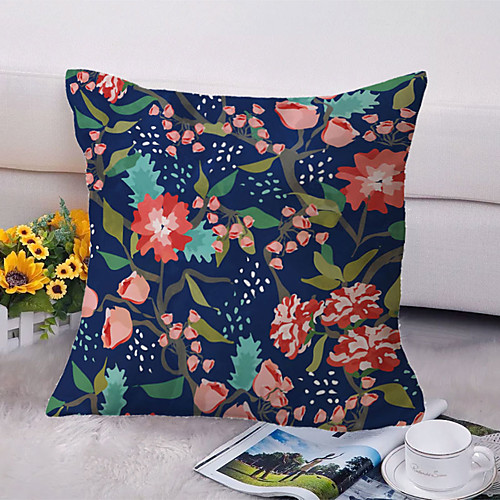 

Floral Double Side Cushion Cover 1PC Soft Decorative Square Throw Pillow Cover Cushion Case Pillowcase for Bedroom Livingroom Superior Quality Machine Washable Outdoor Cushion for Sofa Couch Bed Chair