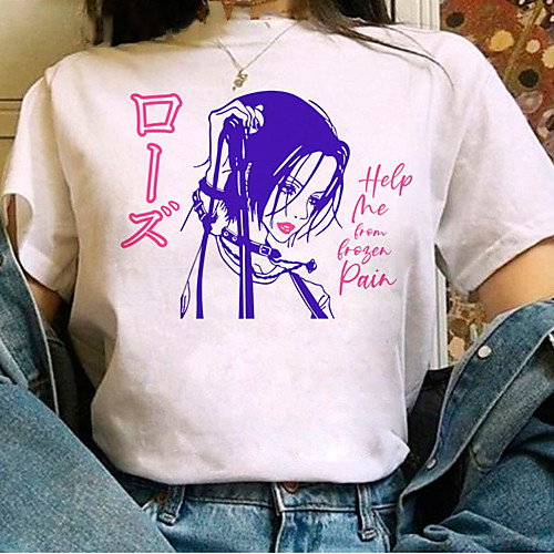 

Inspired by NANA Cosplay Anime Cartoon Polyester / Cotton Blend Print Harajuku Graphic Kawaii T-shirt For Women's / Men's