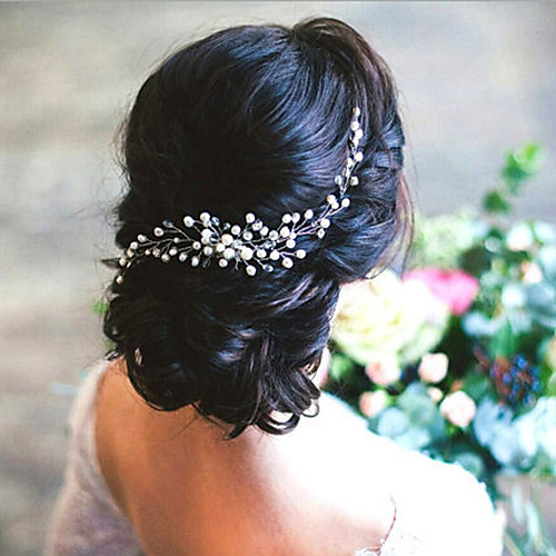 

bridal hair accessories hand-woven pearl hair comb, wedding dress styling plate hair insert comb accessories