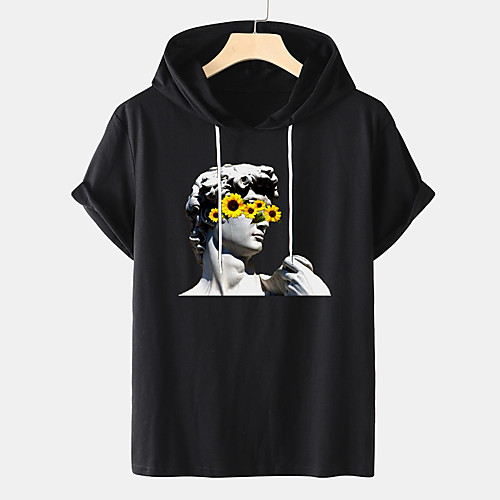 

Men's Unisex Tee T shirt Hot Stamping Graphic Prints Human Plus Size Short Sleeve Casual Tops Cotton Basic Designer Big and Tall White Black Orange