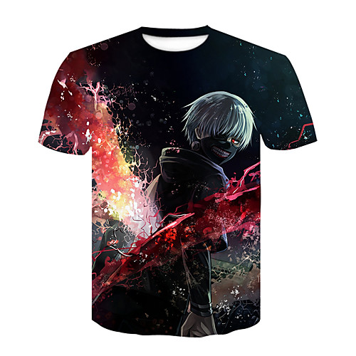 

Inspired by Tokyo Ghoul Cosplay Anime Cartoon 100% Polyester 3D Harajuku Graphic Kawaii T-shirt For Women's / Men's