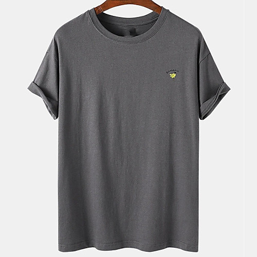 

Men's Unisex Tee T shirt Hot Stamping Graphic Prints Avocado Plus Size Print Short Sleeve Casual Tops Cotton Basic Designer Big and Tall Dark Gray