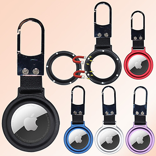 

Magnetic Cases For Apple Airtag Bluetooth Locator Tracker Sleeve Anti-Lost Anti-Scratch Keychain Holder Metal Protective Cover With Keychain For Airtags