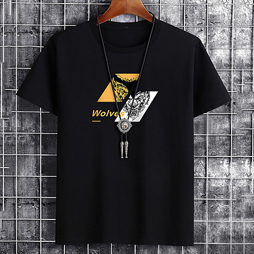 

Men's Unisex Tee T shirt Hot Stamping Graphic Prints Tiger Letter Plus Size Print Short Sleeve Casual Tops Cotton Basic Fashion Designer Big and Tall White Black Khaki
