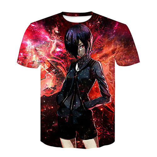 

Inspired by Tokyo Ghoul Cosplay Anime Cartoon 100% Polyester 3D Harajuku Graphic Kawaii T-shirt For Women's / Men's