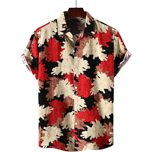 

Men's Shirt Graphic Short Sleeve Casual Tops Fashion Beach White