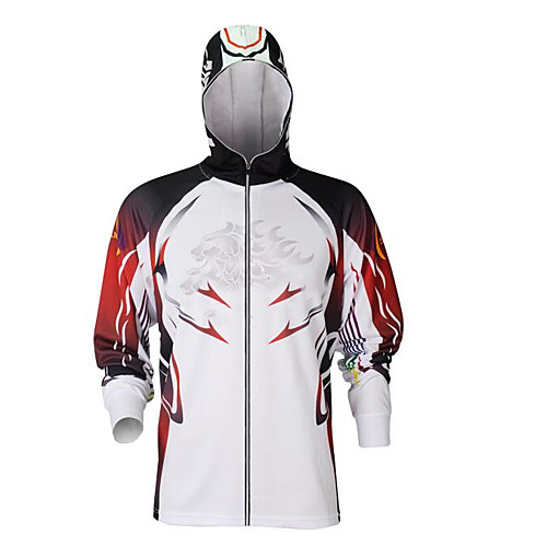 

CAWANFLY Men's Hoodie Jacket Fishing Jacket Outdoor Long Sleeve Quick Dry Waterproof Zipper Lightweight Breathable UV Protection Jacket Top Autumn / Fall Spring Summer Fishing Camping & Hiking Outdoor
