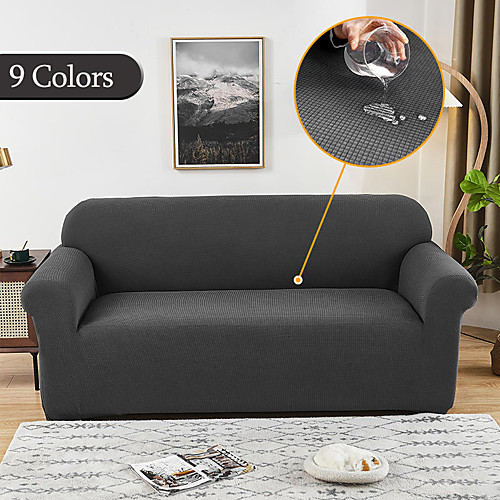 

1/2/3/4 Seat Waterproof Stretch Sofa Cover Thickened Four Seasons All-inclusive Furniture Protection Cover Solid Color Dustcover Waterproof dustproof and non-slip