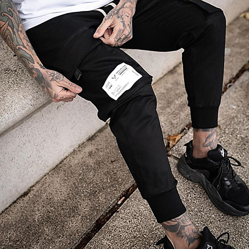 

Men's Athleisure Sports Outdoor Sports Casual Sports Pants Sweatpants Pants Letter Full Length Print Camouflage Red Red Army Green Black Grey