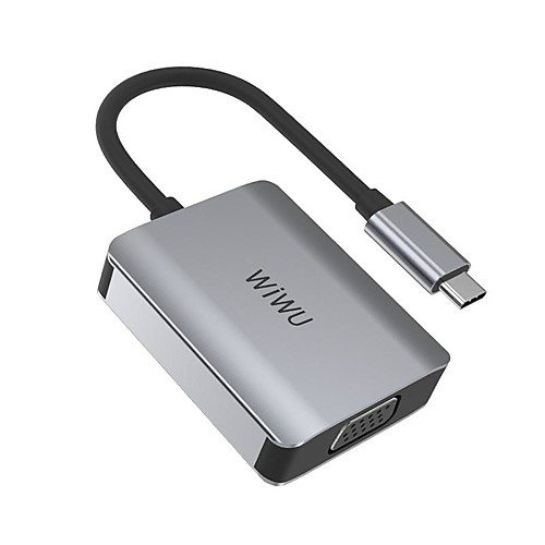 

WiWU High Speed OTG Alpha A20VH USB 3.0 USB C to VGA HDMI-compatible USB Hub 2 Ports For Windows, PC, Laptop
