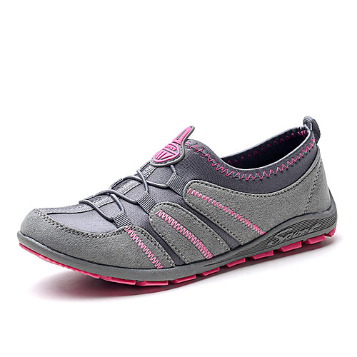 

Women's Sneakers Flat Heel Round Toe Daily PU Solid Colored Gray Black Dark Blue