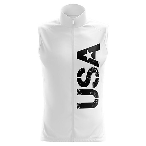 

21Grams Women's Sleeveless Cycling Jersey Summer Spandex Polyester White USA Bike Top Mountain Bike MTB Road Bike Cycling Quick Dry Moisture Wicking Breathable Sports Clothing Apparel / Stretchy