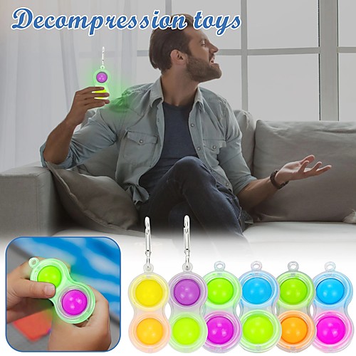 

2 pcs New Luminous Dimple Toy Adult Children Fidget Toys Popit Decompression Antistress Figet Toys Simple Dimple Toys