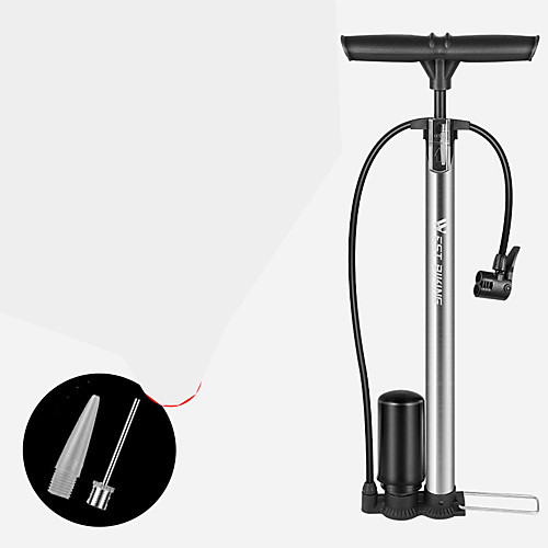 

Mini Bike Pump Inflated For Road Bike Mountain Bike MTB Folding Bike Recreational Cycling Cycling Bicycle Aluminum Alloy Black Rough Black Silver / Black