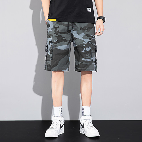 

Men's Simple Streetwear Cycling Quick Dry Moisture Wicking Lightweight Breathable Soft Outdoor Sports Casual Sports Culottes Wide Leg Shorts Pants Simple Solid Color Knee Length Classic Drawstring