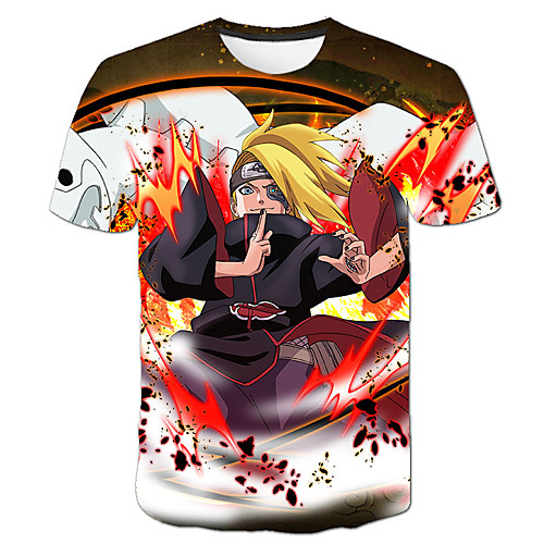 

Inspired by Naruto Akatsuki Anime Cartoon Polyester / Cotton Blend 3D 3D Harajuku Graphic T-shirt For Women's / Men's
