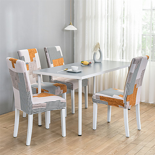 

Nordic Simple Style Household Elastic Cne-piece Chair Set Integrated Dining Table Chair Set Four Seasons