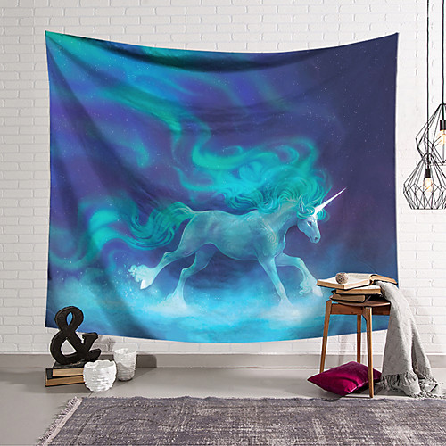 

Unicorn Wall Tapestry Art Decor Blanket Curtain Hanging Home Bedroom Living Room Decoration Polyester