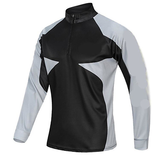 

CAWANFLY Men's Fishing Shirt Outdoor Long Sleeve UPF50 UV Protection Quick Dry Waterproof Zipper Lightweight Top Autumn / Fall Spring Summer Athleisure Fishing Camping & Hiking White / Black