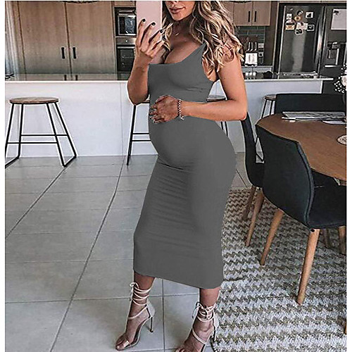 

Women's Sheath Dress Midi Dress Purple Yellow Fuchsia Gray Camel Khaki Silver Rainbow Dark Gray Light Green Sleeveless Print Print Summer Round Neck 1920s Sexy Holiday 2021 S M L XL XXL