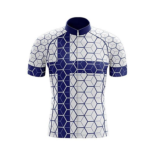 

21Grams Women's Short Sleeve Cycling Jersey Summer Spandex Polyester BlueWhite National Flag Bike Top Mountain Bike MTB Road Bike Cycling Breathable Back Pocket Sports Clothing Apparel / Stretchy