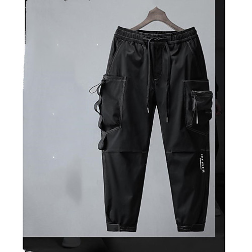 

Men's Cargo Pants Pants Letter Black Grey