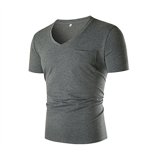 

Men's T shirt Solid Color Half Sleeve Casual Tops Casual Fashion White Black Dark Gray