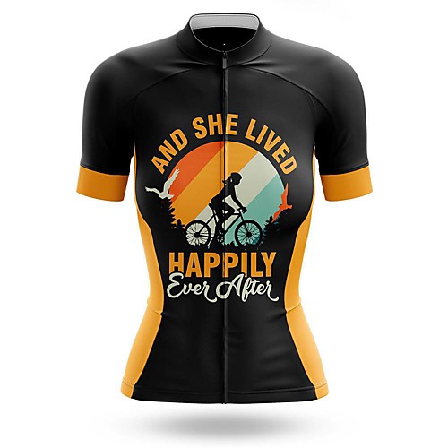 

21Grams Women's Short Sleeve Cycling Jersey Summer Spandex Black Bike Top Mountain Bike MTB Road Bike Cycling Quick Dry Moisture Wicking Sports Clothing Apparel / Stretchy / Athleisure