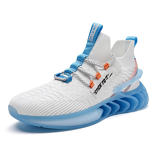 

Men's Trainers Athletic Shoes Sporty Daily Running Shoes Tissage Volant Breathable White / Blue Black Beige Spring Summer