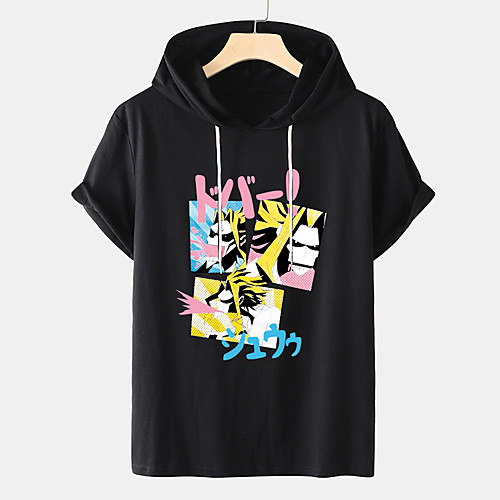 

Men's Unisex Tee T shirt Hot Stamping Graphic Prints Character Plus Size Short Sleeve Casual Tops Cotton Basic Designer Big and Tall White Black Orange