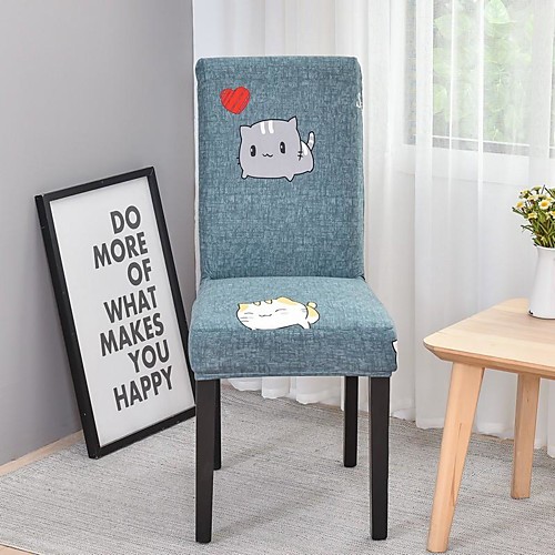 

Print Super Soft Chair Cover Stretch Removable Washable Dining Room Chair Protector Slipcovers Home Decor Dining Room Seat Cover 1 Piece