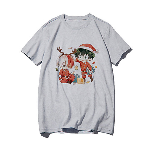 

Inspired by My Hero Academia / Boku No Hero Cosplay Anime Cartoon Polyester / Cotton Blend Print Harajuku Graphic Kawaii T-shirt For Women's / Men's