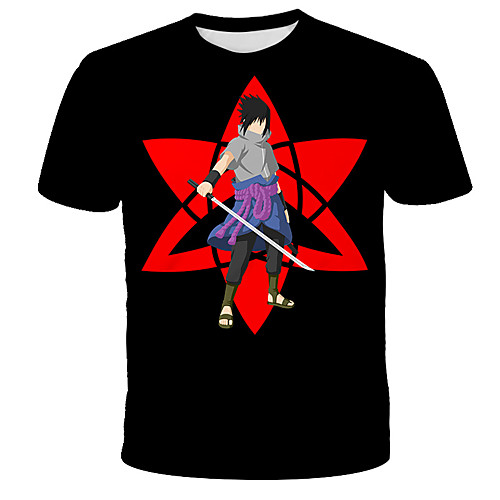 

Inspired by Naruto Uchiha Sasuke Anime Cartoon 100% Polyester 3D Harajuku Graphic Kawaii T-shirt For Women's / Men's