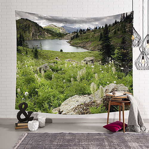 

Landscape Wall Tapestry Art Decor Blanket Curtain Hanging Home Bedroom Living Room Decoration Polyester Grass Mountain