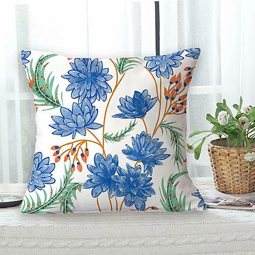 

Garden Floral Double Side Cushion Cover 1PC Soft Decorative Square Throw Pillow Cover Cushion Case Pillowcase for Sofa Bedroom Livingroom Outdoor Superior Quality Machine Washable Outdoor Cushion for Sofa Couch Bed Chair