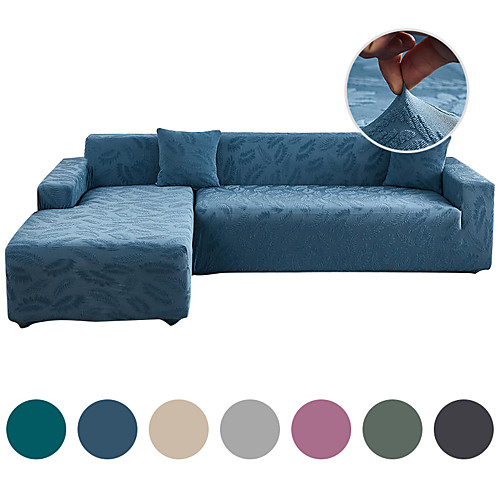 

Stretch Sofa Cover Slipcover Elastic Jacquard Sectional Couch Armchair Loveseat 4 Or 3 Seater L Shape Plain Solid Color Floral Flower Soft Durable
