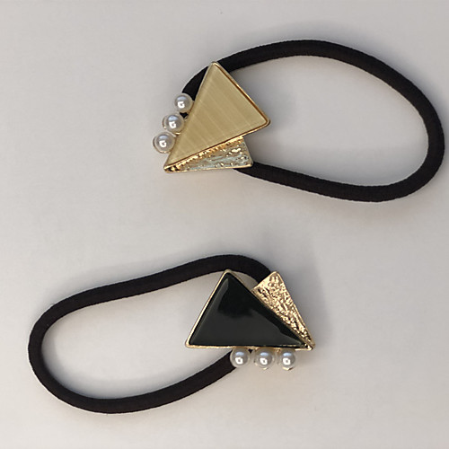 

Triangle Pearl Rubber Band Head Rope Women's Net Red Korean Version Simple Tied Horsetail Hair Ring Hair Rope