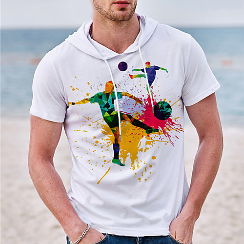 

Men's Unisex Tee T shirt Shirt Hot Stamping Cartoon Graphic Prints Plus Size Short Sleeve Casual Tops Cotton Basic Designer Big and Tall White