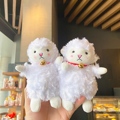

cute lamb doll key chain couple creative pendant key pendant bag doll key chain