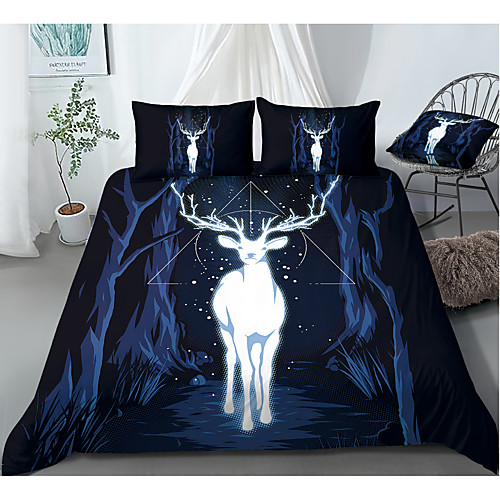 

Duvet Cover Sets 3 Piece Rayon / Polyester 3D Rainbow Reactive Print Bohemian Style