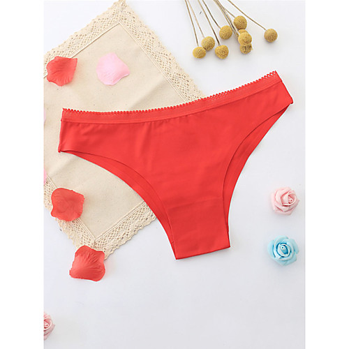 

Women's Print Brief Micro-elastic Low Waist 1 PC Wine One-Size