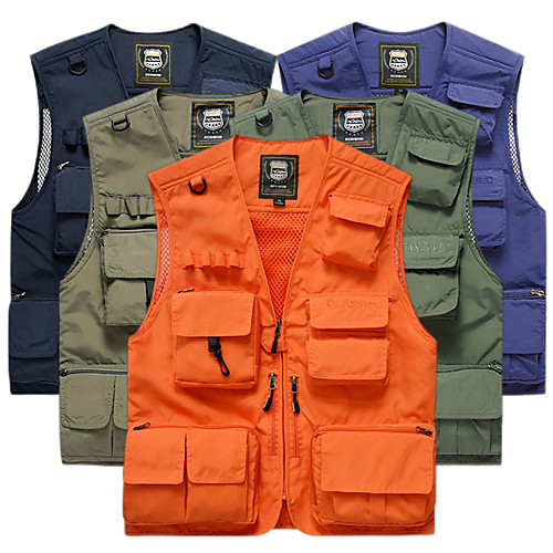 

Men's Hiking Fishing Vest Work Vest Outdoor Casual Lightweight with Multi Pockets Spring Fall Winter Summer Travel Cargo Safari Photo Wear Resistance Breathable Waistcoat Jacket Coat Top
