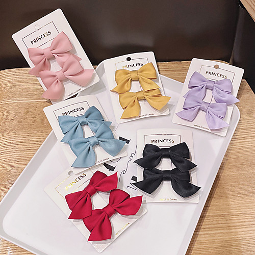 

Children's Bow Hair Clip Baby Hair Clip Girl Cute Bangs Headdress Little Girl Hair Accessories 2pcs