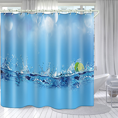 

Icy Summer Digital Printing Shower Curtain Shower Curtains Hooks Modern Polyester New Design 72 Inch