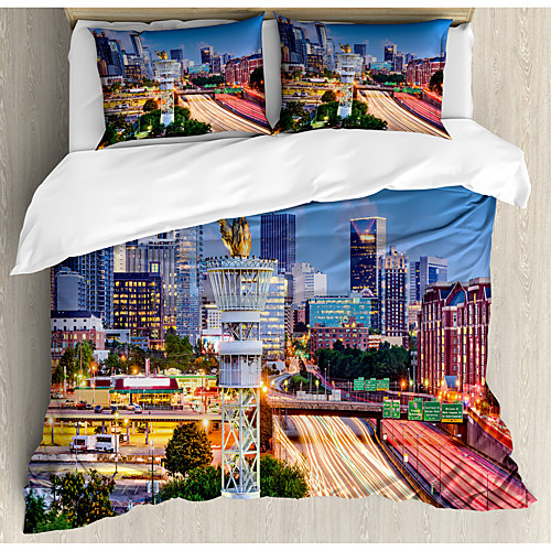 

3-Piece Duvet Cover Set Hotel Bedding Sets Comforter Cover with Soft Lightweight Microfiber Include 1 Duvet Cover 2 Pillowcases for Double/Queen/King(1 Pillowcase for Twin/Single)
