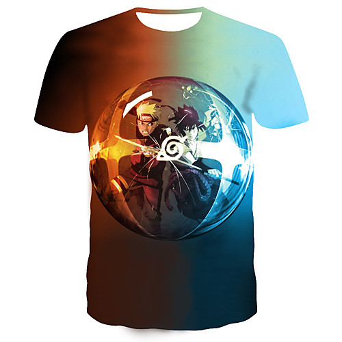 

Inspired by Naruto Uchiha Sasuke Anime Cartoon 100% Polyester 3D 3D Harajuku Graphic T-shirt For Women's / Men's